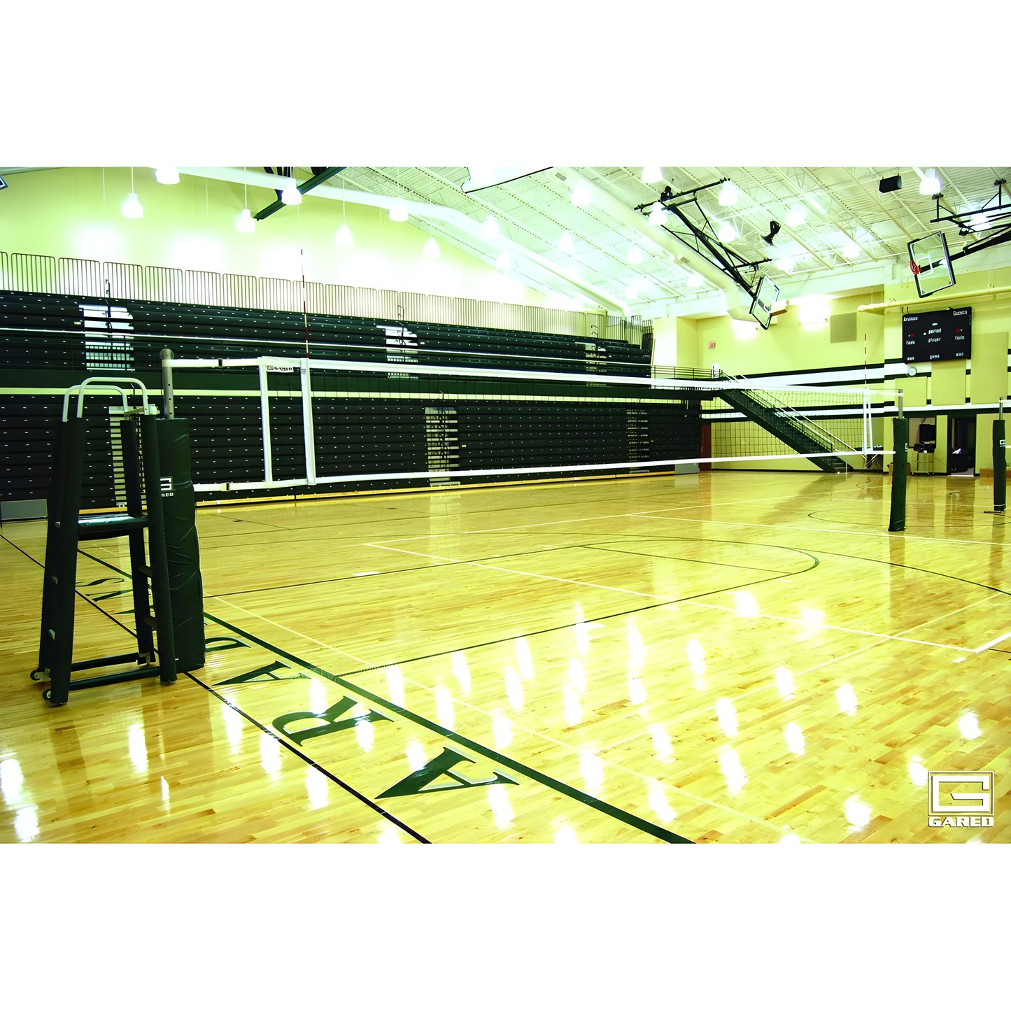 Gared Sports Omnisteel 3" OD One-Court Volleyball Hoop System 5100