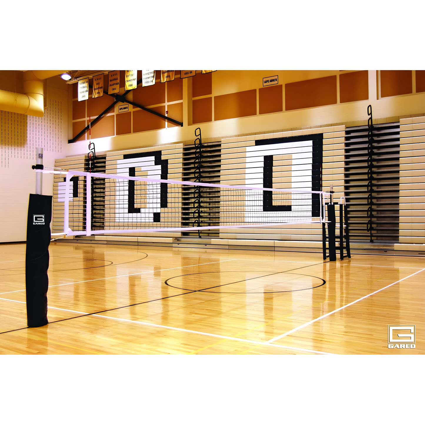 Gared Rallyline Scholastic 3-1/2" OD Telescopic Volleyball Hoop System