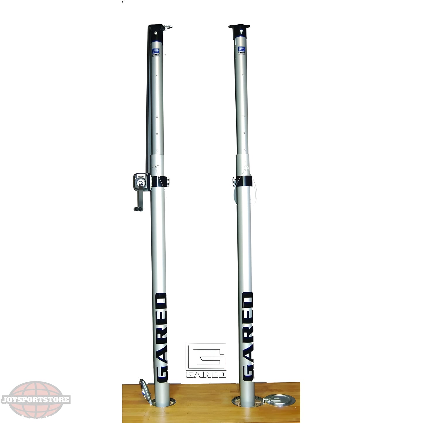 Gared Rallyline Scholastic 3-1/2" OD Telescopic Volleyball Hoop System - JoySportStore