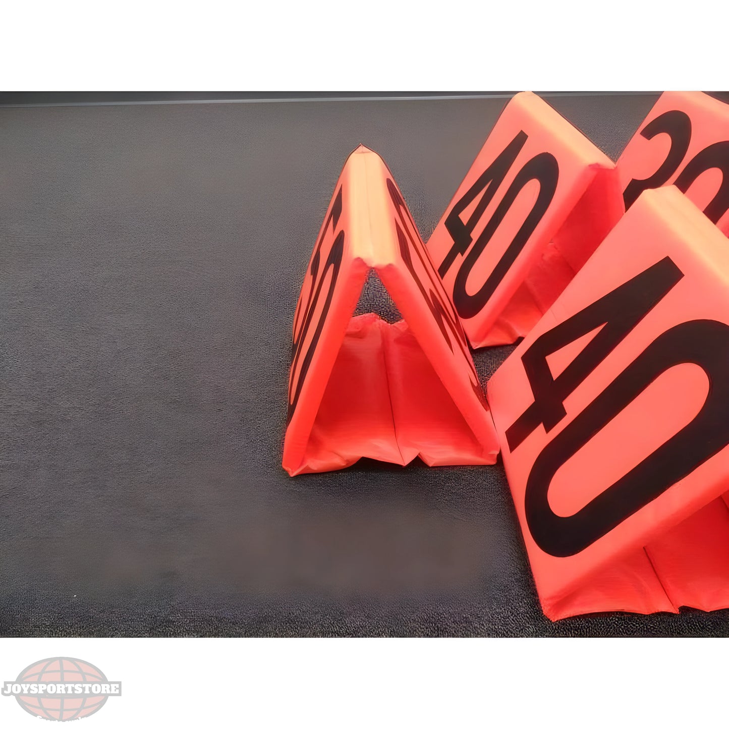 First Team Football Sideline Markers – Black on Orange (Set of 11) - JoySportStore