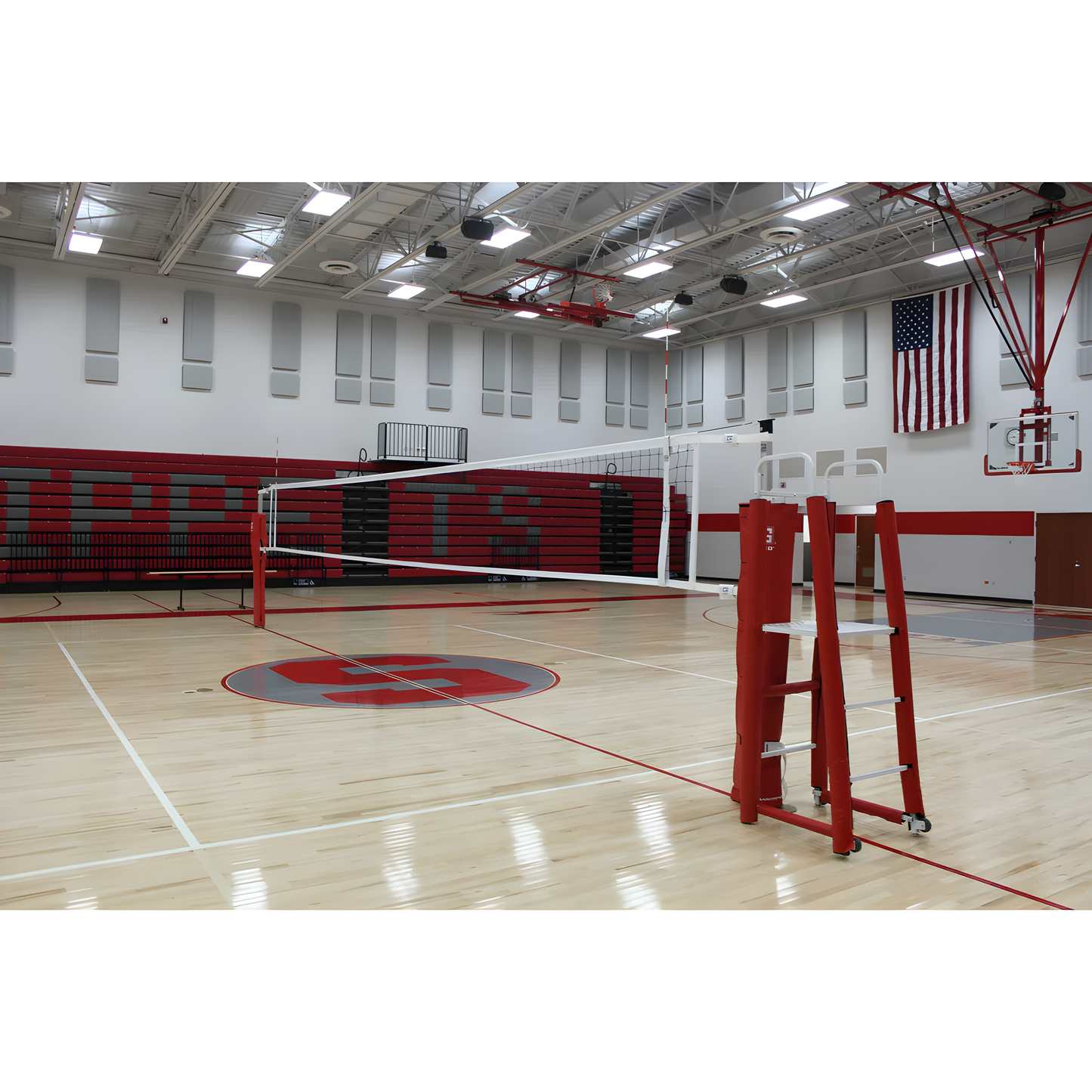 Gared Rallyline Scholastic 3-1/2" OD Telescopic Volleyball Hoop System