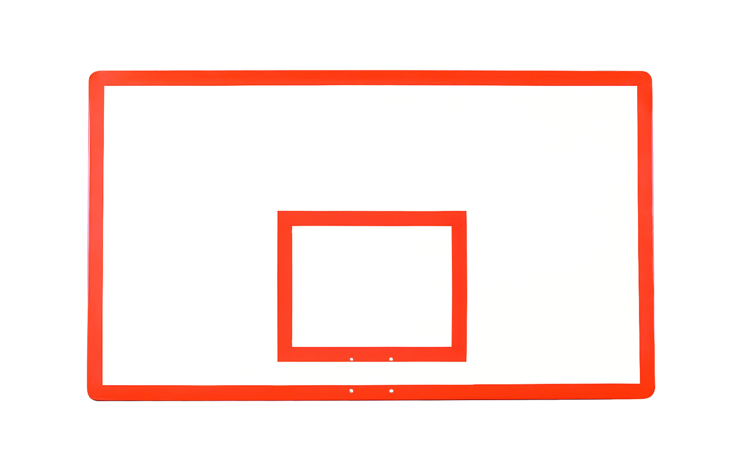 rectangular fiberglass basketball backboard with orange framework