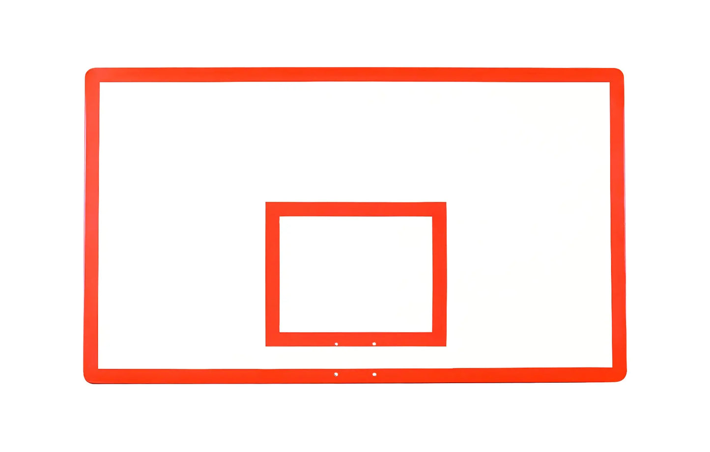 rectangular fiberglass basketball backboard with orange framework