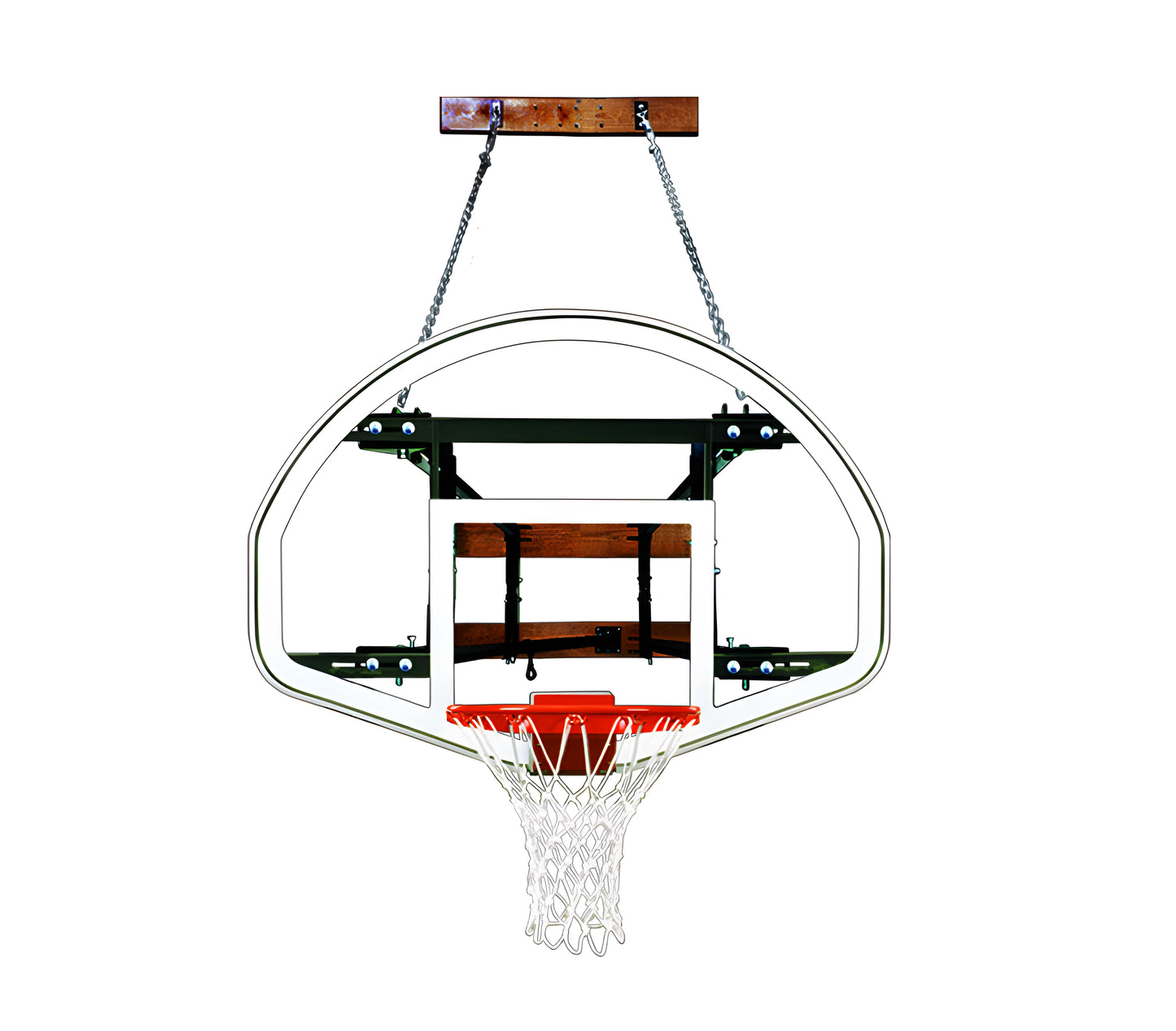 First Team FoldaMount82 Advantage Wall Mounted Basketball Hoops- 39"x54" Tempered Glass