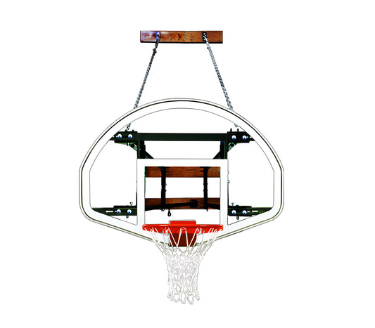 First Team FoldaMount82 Advantage Wall Mounted Basketball Hoops- 39"x54" Tempered Glass
