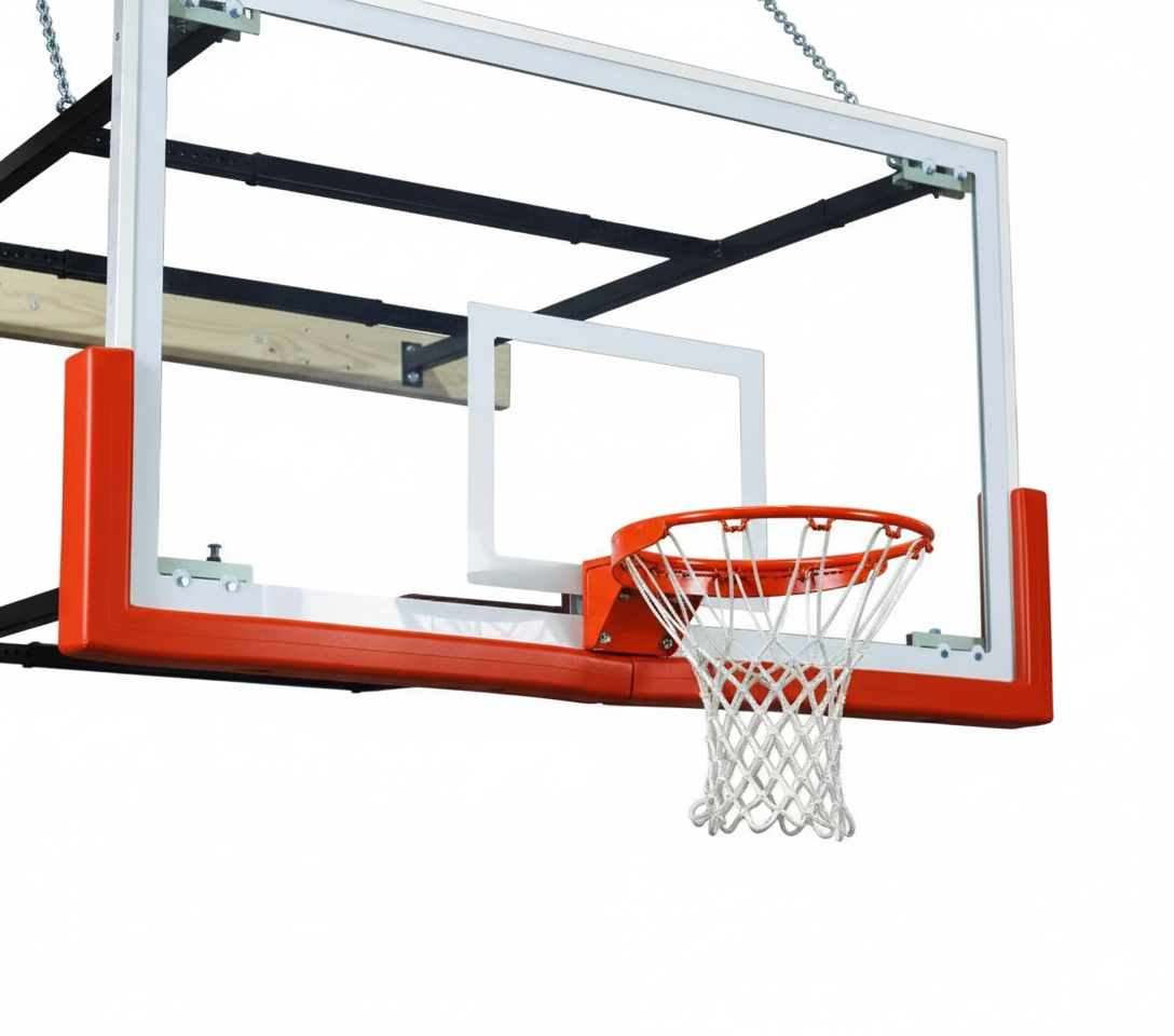 First Team SuperMount23 Victory Wall Mount Basketball Hoop | 42"x72" | Tempered Glass First Team