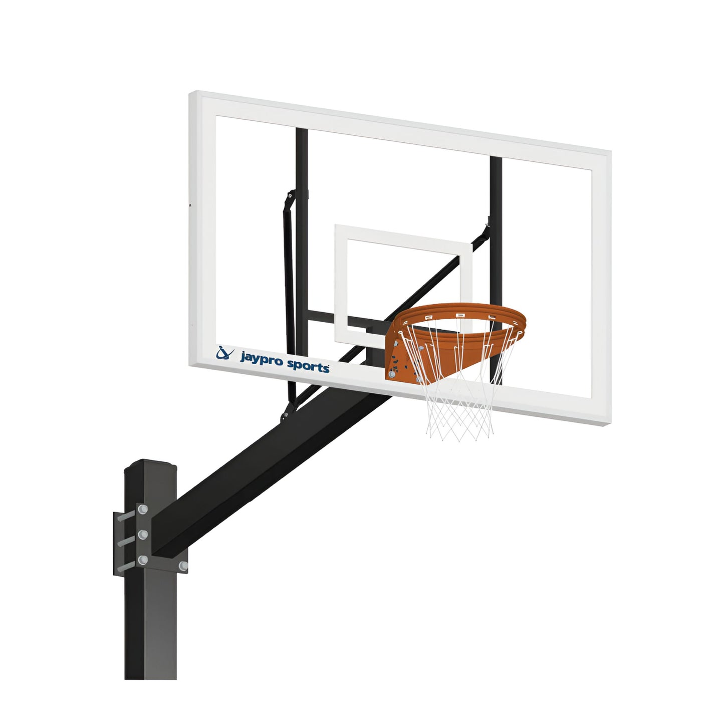 Jaypro-Titan Outdoor Basketball Hoop – 6"x6" Pole, 6' Offset, 72" Acrylic Backboard