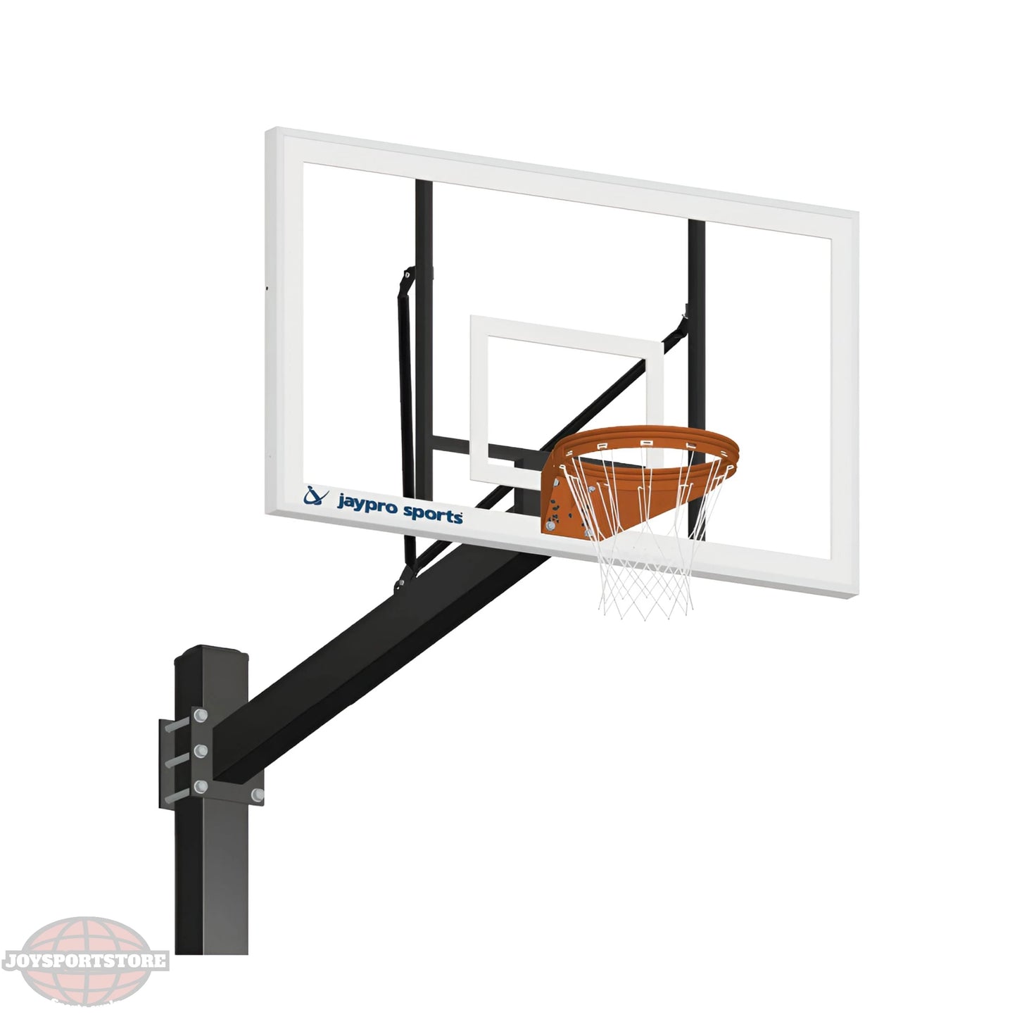 Jaypro-Titan Outdoor Basketball Hoop – 6"x6" Pole, 6' Offset, 72" Acrylic Backboard - JoySportStore