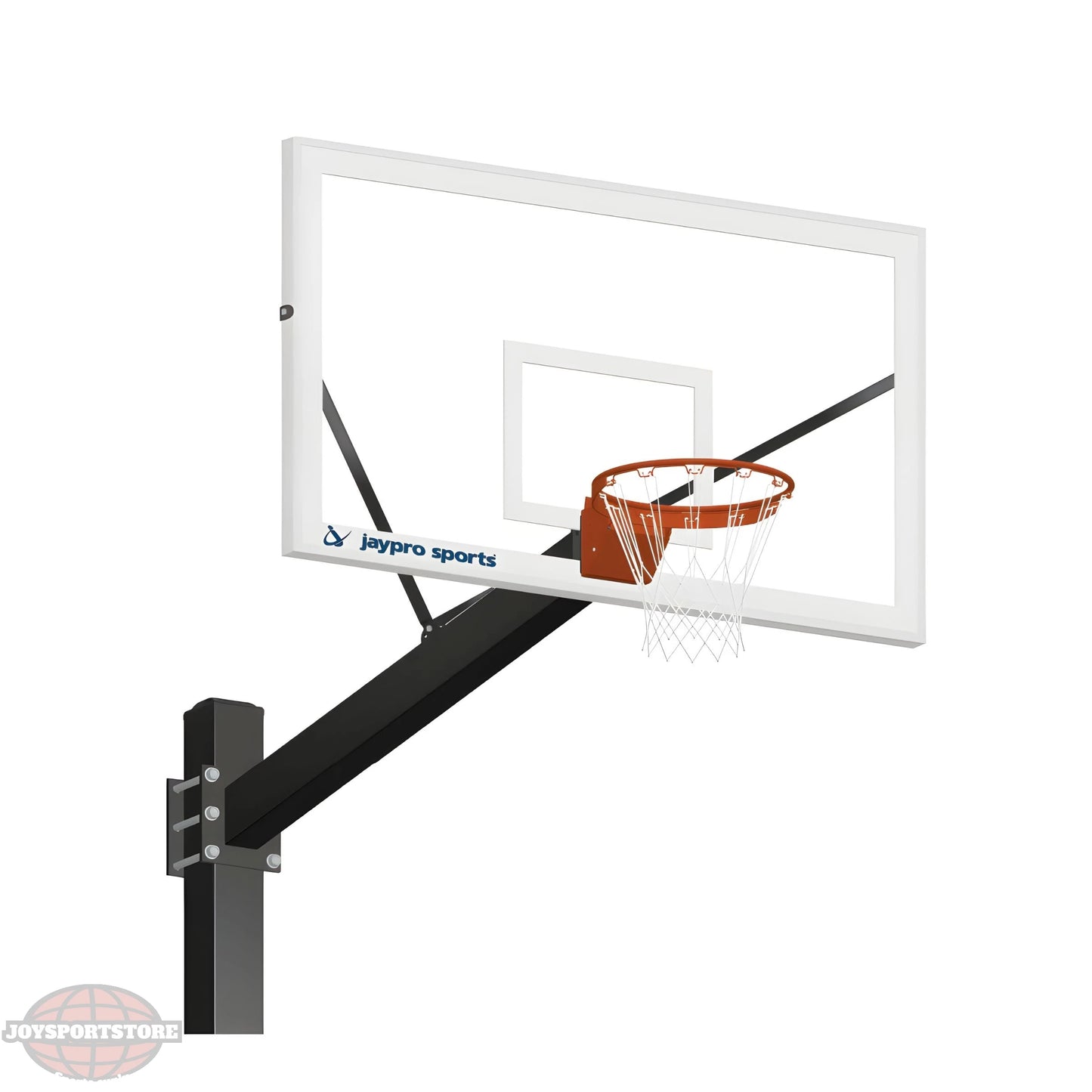 Jaypro-Titan Outdoor Basketball Hoop – 6"x 6" Pole, 4' – Surface Mount - JoySportStore