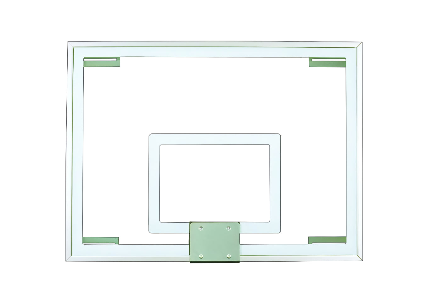 FIRST TEAM basketball backboard white rectangular hoop with mounting bracket for outdoor play
