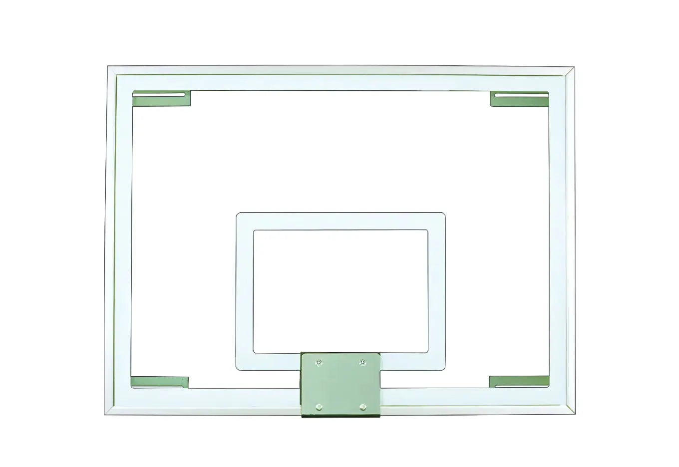 FIRST TEAM basketball backboard white rectangular hoop with mounting bracket for outdoor play
