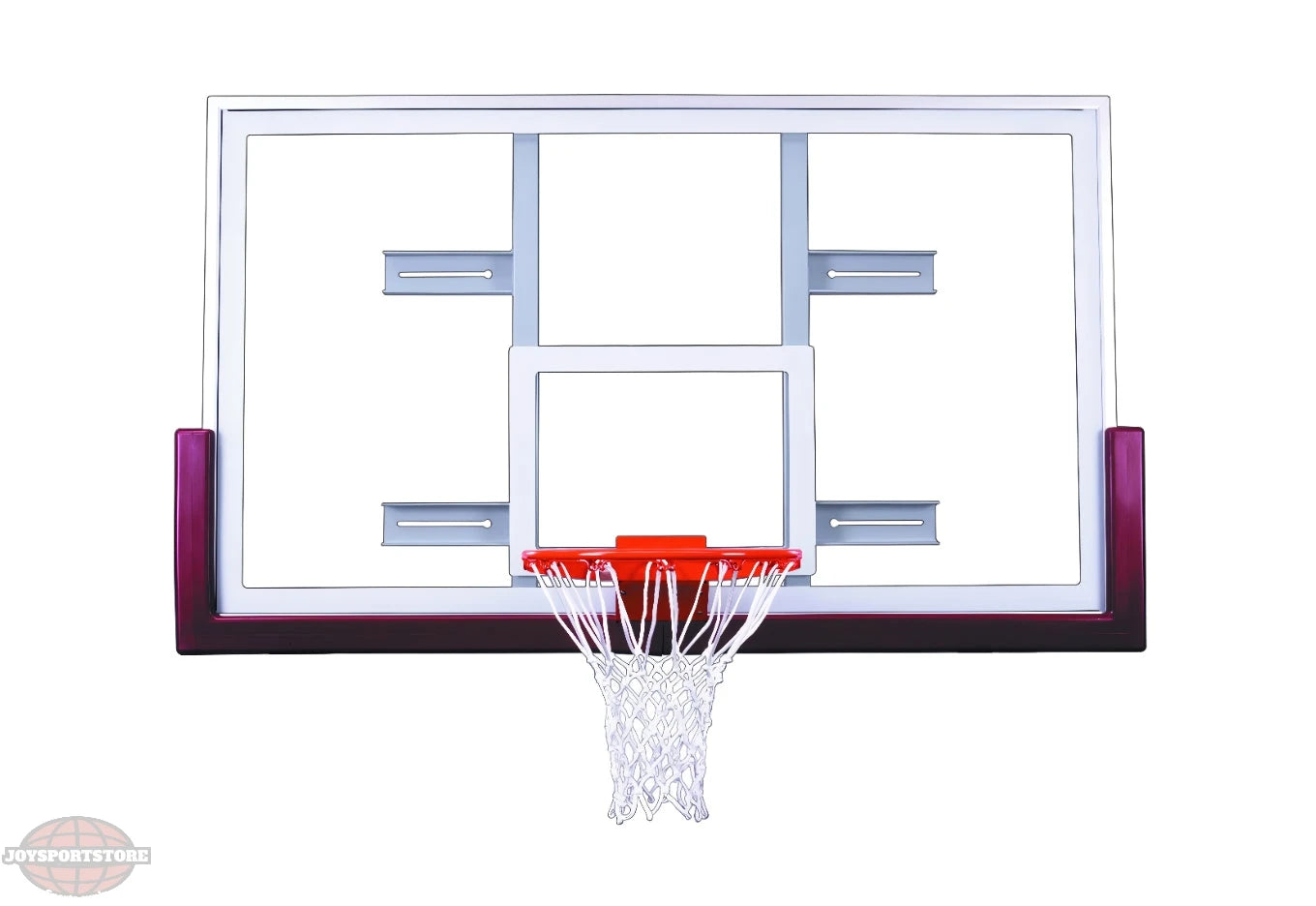 FIRST TEAM basketball backboard with clear tempered glass and red rim basketball hoop