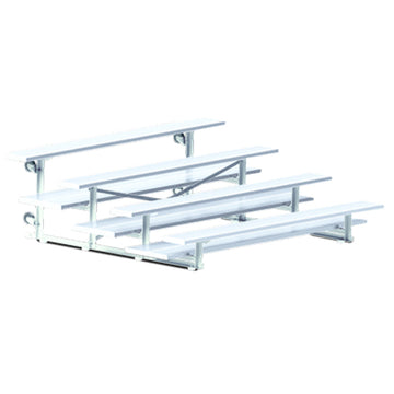 Jaypro Bleacher - 7-1/2 ft. (4 Row - Double Foot Plank) - Tip & Roll