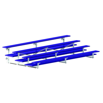 Jaypro Bleacher - 15 ft. (4 Row - Double Foot Plank) - Tip & Roll (Powder Coated)