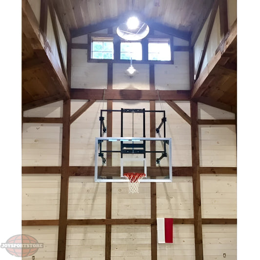 Gared 42” X 72” Fold Up Basketball Wall Mounted Package w/ Electric Height Adjuster - JoySportStore