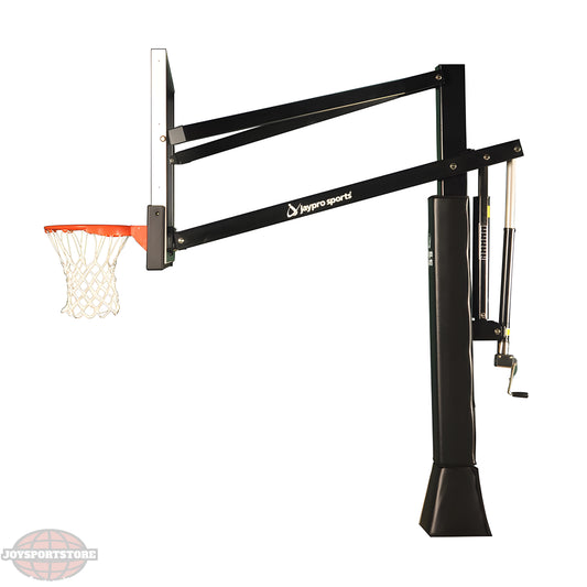 Jaypro Sports Basketball System - Titan Adjustable Series - 6" x 8" Pole with 4 ft. Offset - 72" (CV684A) - JoySportStore