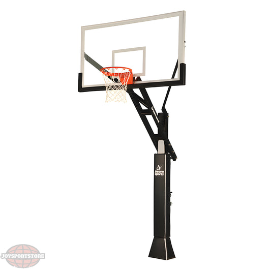 Jaypro Sports Basketball System - Titan Adjustable Series - 6" x 8" Pole with 4 ft. Offset - 72" (CV684A) - JoySportStore