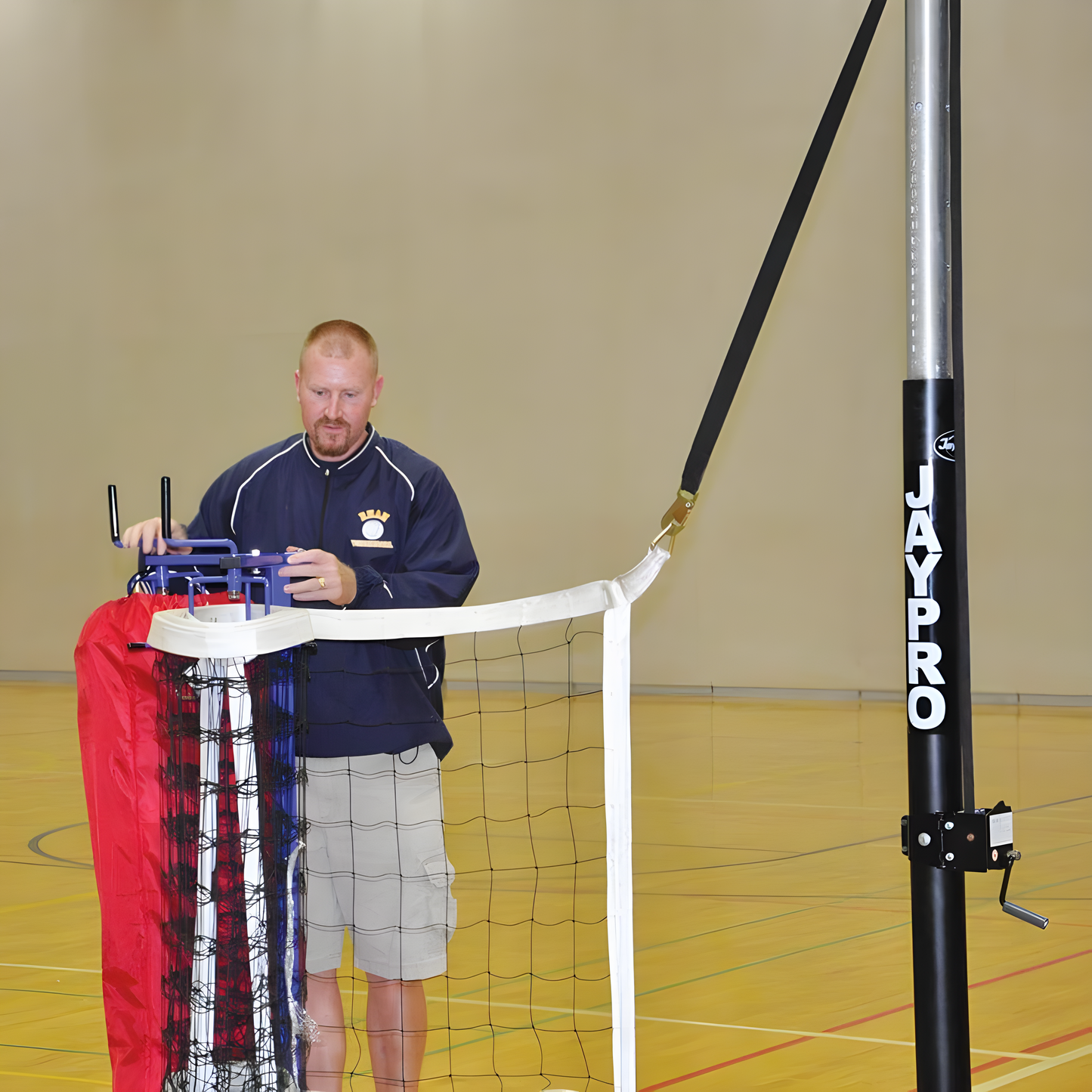 Jaypro Volleyball Net Storage Rack – Net Keeper – Double Net | Tangle-Free, Wall-Mounted Volleyball Net Organizer (VNK22)