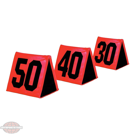 Jaypro Football Foldable Sideline Markers – Set of 11 | Durable, Weather-Resistant Foam with Bold Visibility (FSM-11) - JoySportStore