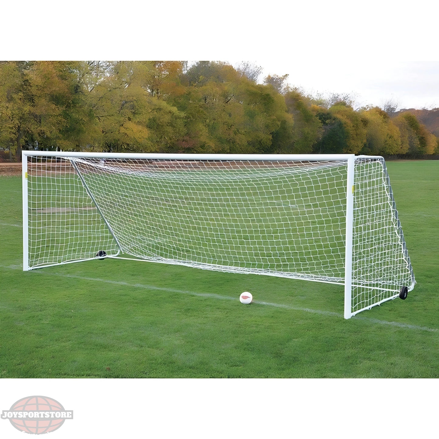 Jaypro Classic Official Round Soccer Goal Deluxe Package | Pro-Style Goals with Nets, Wheels & Ground Anchors (SGP-400PKGDX) - JoySportStore