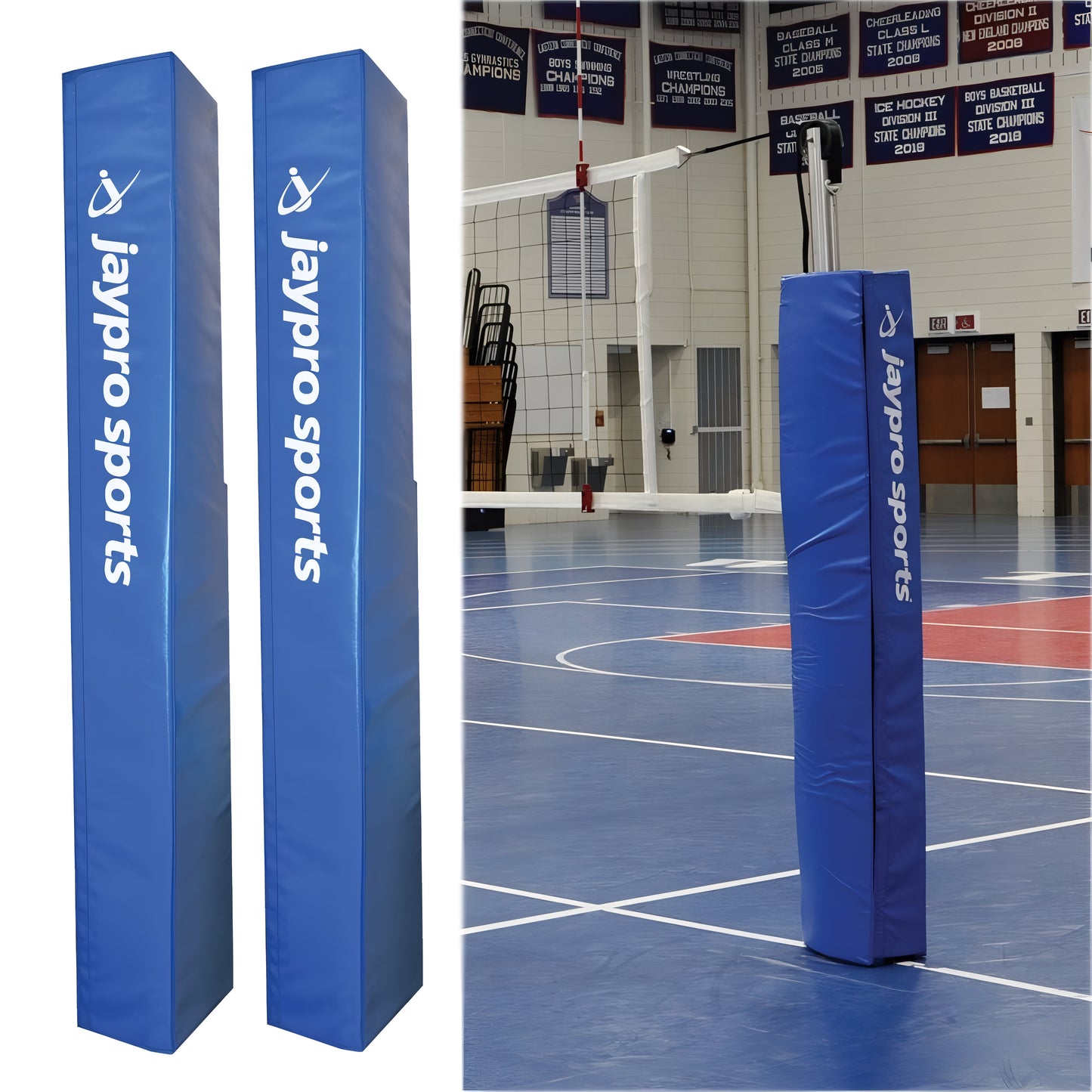 Jaypro Volleyball Upright Protector Pad for Competition Play | Durable, High-Impact Post Padding (PVB-60PRB)