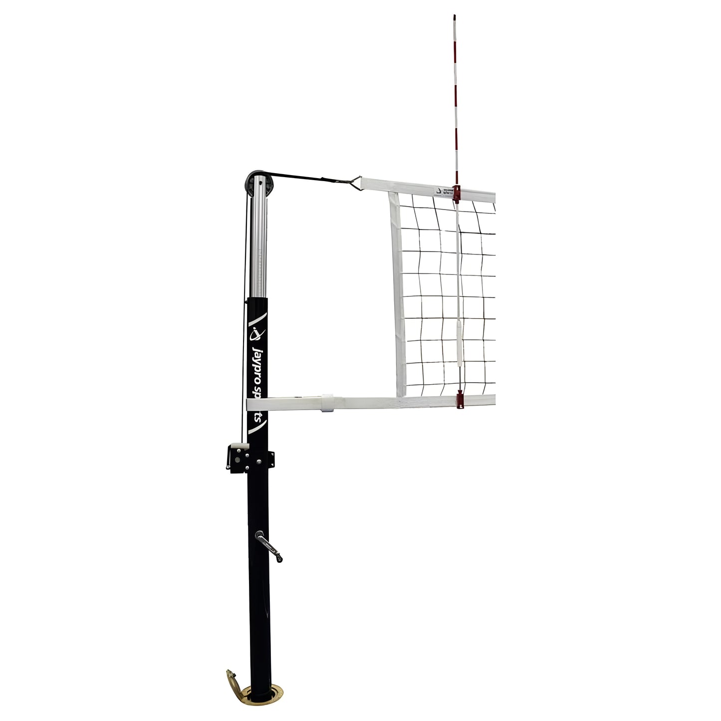 Jaypro FeatherLite Volleyball System (3" Floor Sleeve) | Lightweight, Competitive Volleyball Upright Set (PVB‑4500)