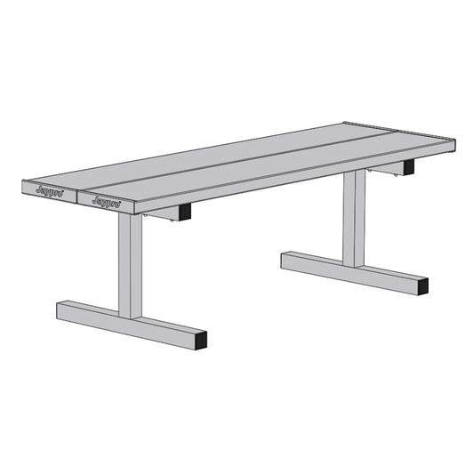 Jaypro Courtside Bench - 5 ft. - Portable (Double Plank) Jaypro