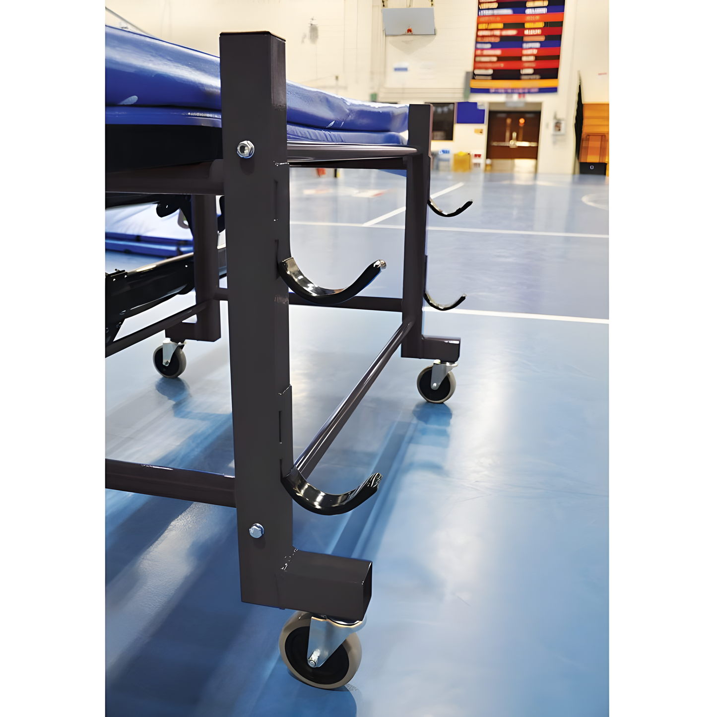 Jaypro Volleyball Equipment Carrier – 42" x 32" Standard Storage Cart with 4 Upright Poles | Model: EC-500