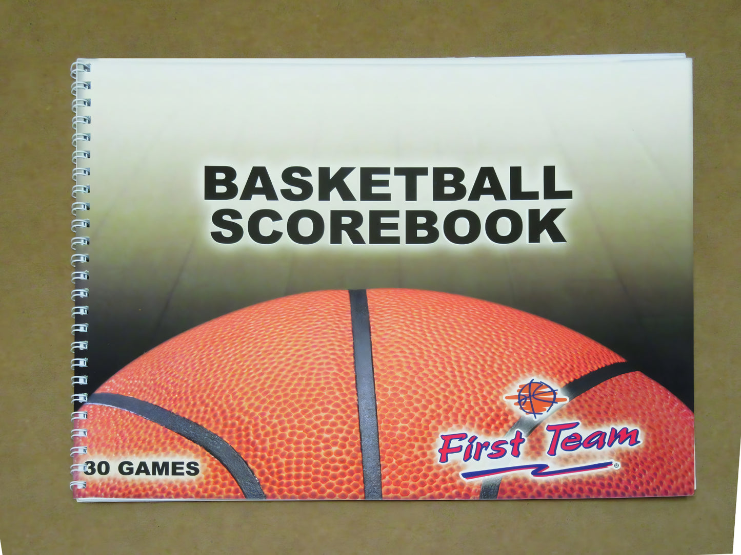 First Team FT14 basketball scorebook with 30 games for tracking basketball game stats