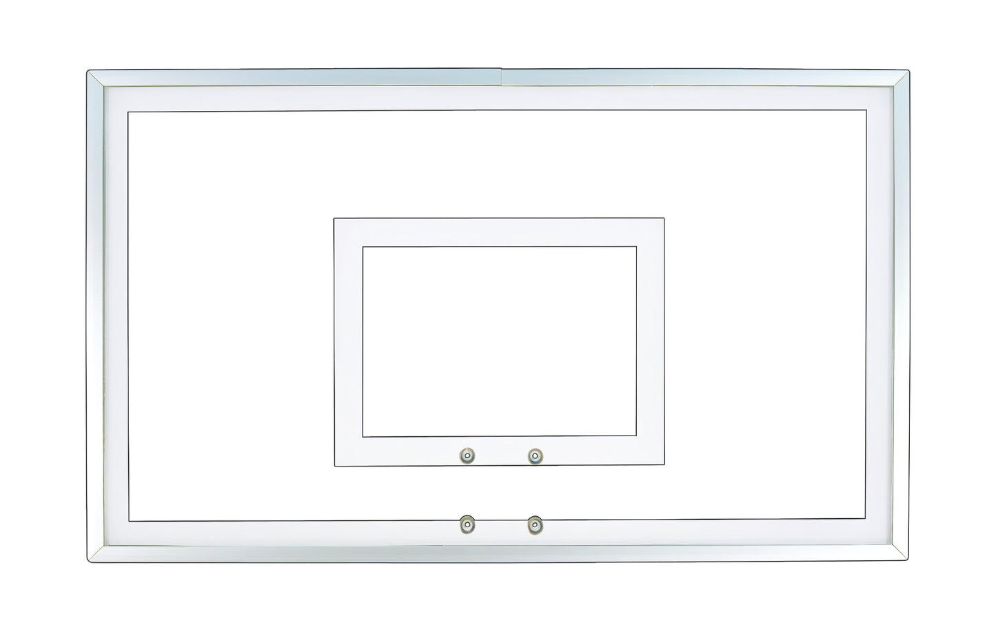 First Team FT221 basketball hoop backboard in clear white frame for outdoor and indoor play