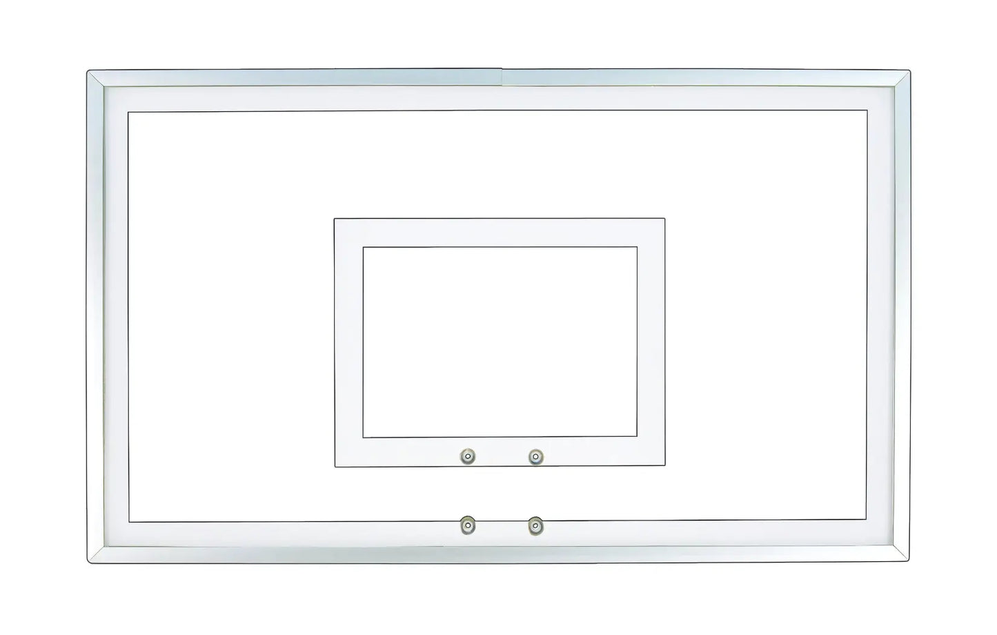 First Team FT221 basketball hoop backboard in clear white frame for outdoor and indoor play