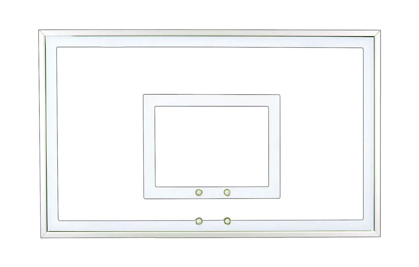 First Team FT230 basketball hoop clear acrylic backboard with white border and mounting holes