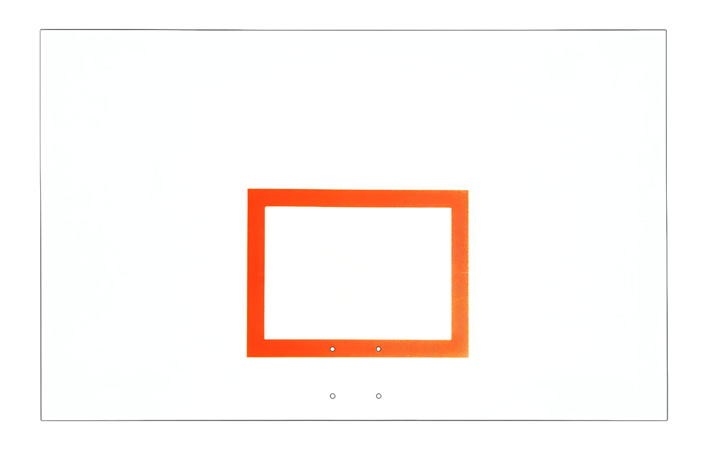 First Team FT265 basketball hoop backboard with bright orange square target and mounting holes