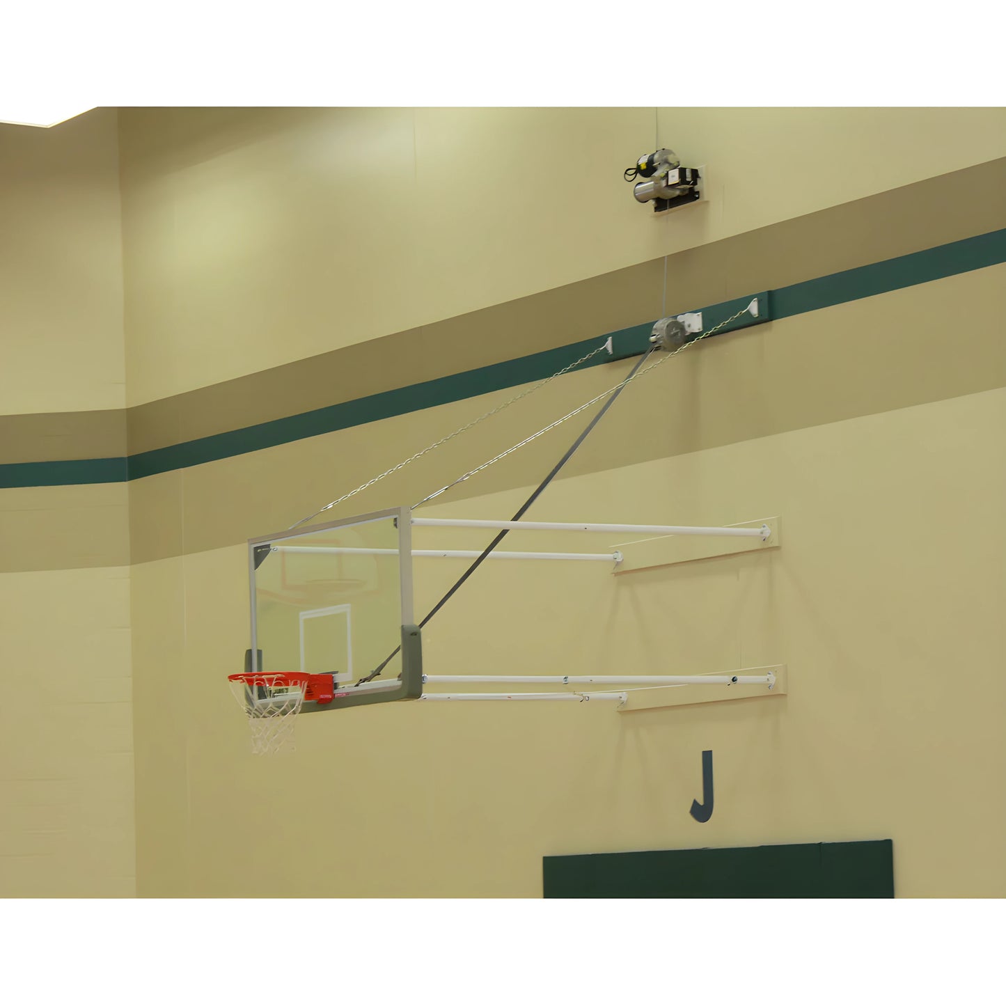 Gared 42” X 72” Fold-Up Basketball Wall Mounted Package w/ Manual Height Adjuster - JoySportStore