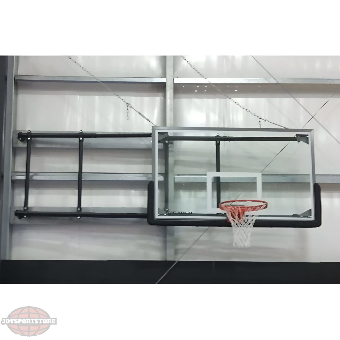 Gared 42” X 72” Side Fold Basketball Wall Mounted Package w/ Manual Height Adjuster - JoySportStore
