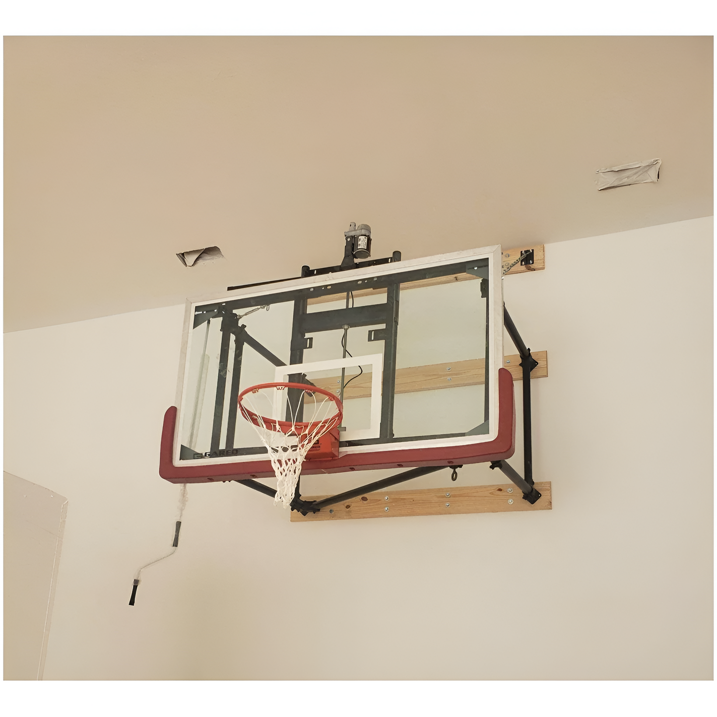 Gared 42” X 72” Side Fold Basketball Wall Mounted Package w/ Manual Height Adjuster