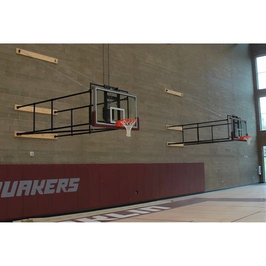 Gared 42” X 72” Side Fold Basketball Wall Mounted Package w/ Manual Height Adjuster - JoySportStore