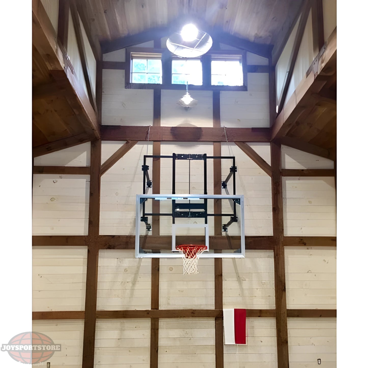 Gared 42” X 72” Stationary Wall Mount Basketball Hoop Package w/ Manual Height Adjuster - JoySportStore