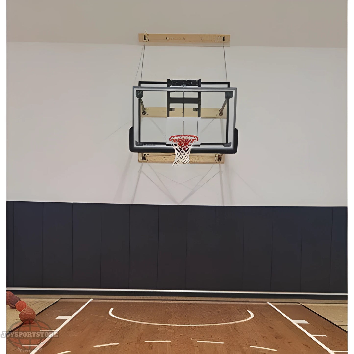 Gared 42” X 72” Stationary Wall Mount Basketball Hoop Package w/ Manual Height Adjuster - JoySportStore