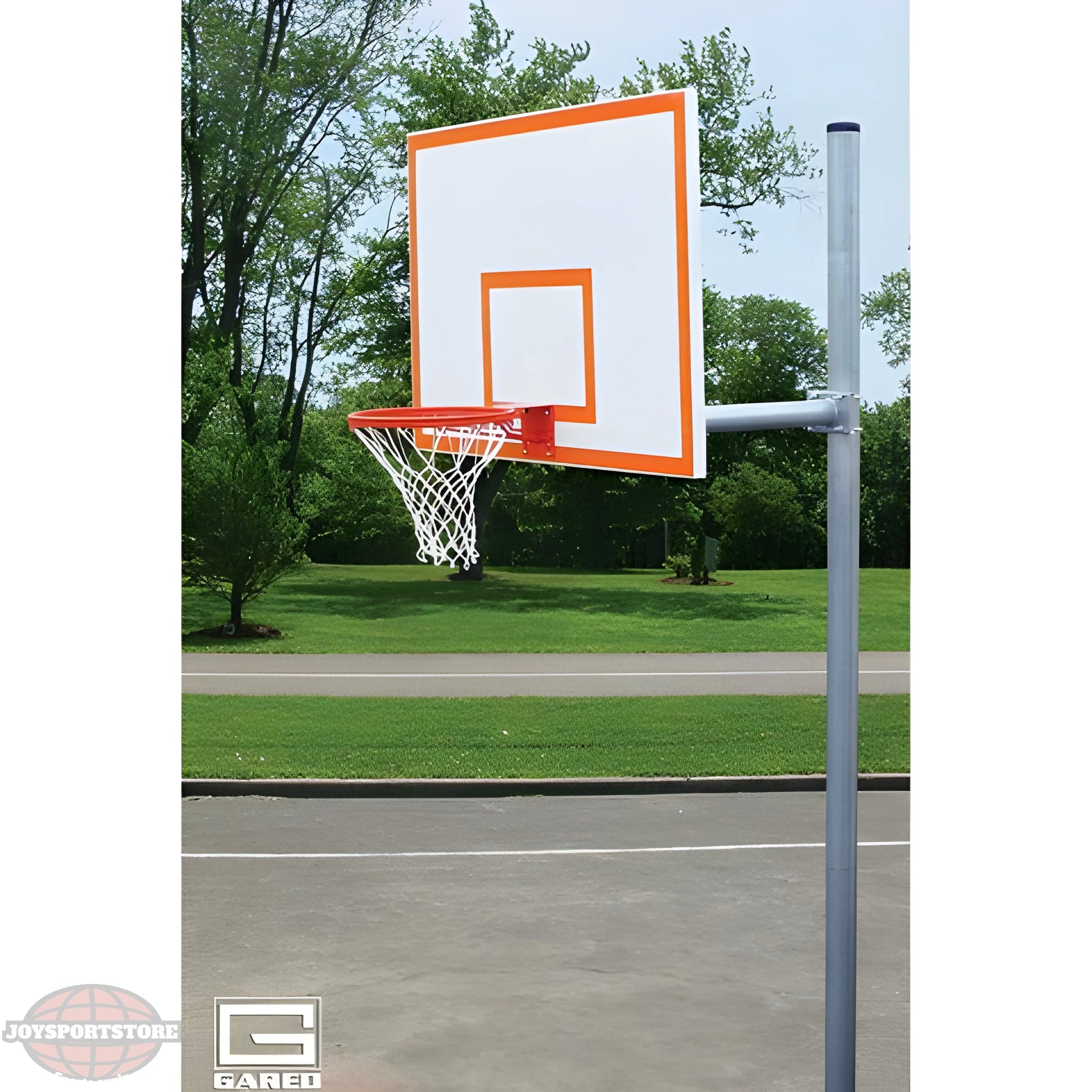 Gared Economy 3-1/2" O.D. Straight Post Basketball Package PK3531 - JoySportStore