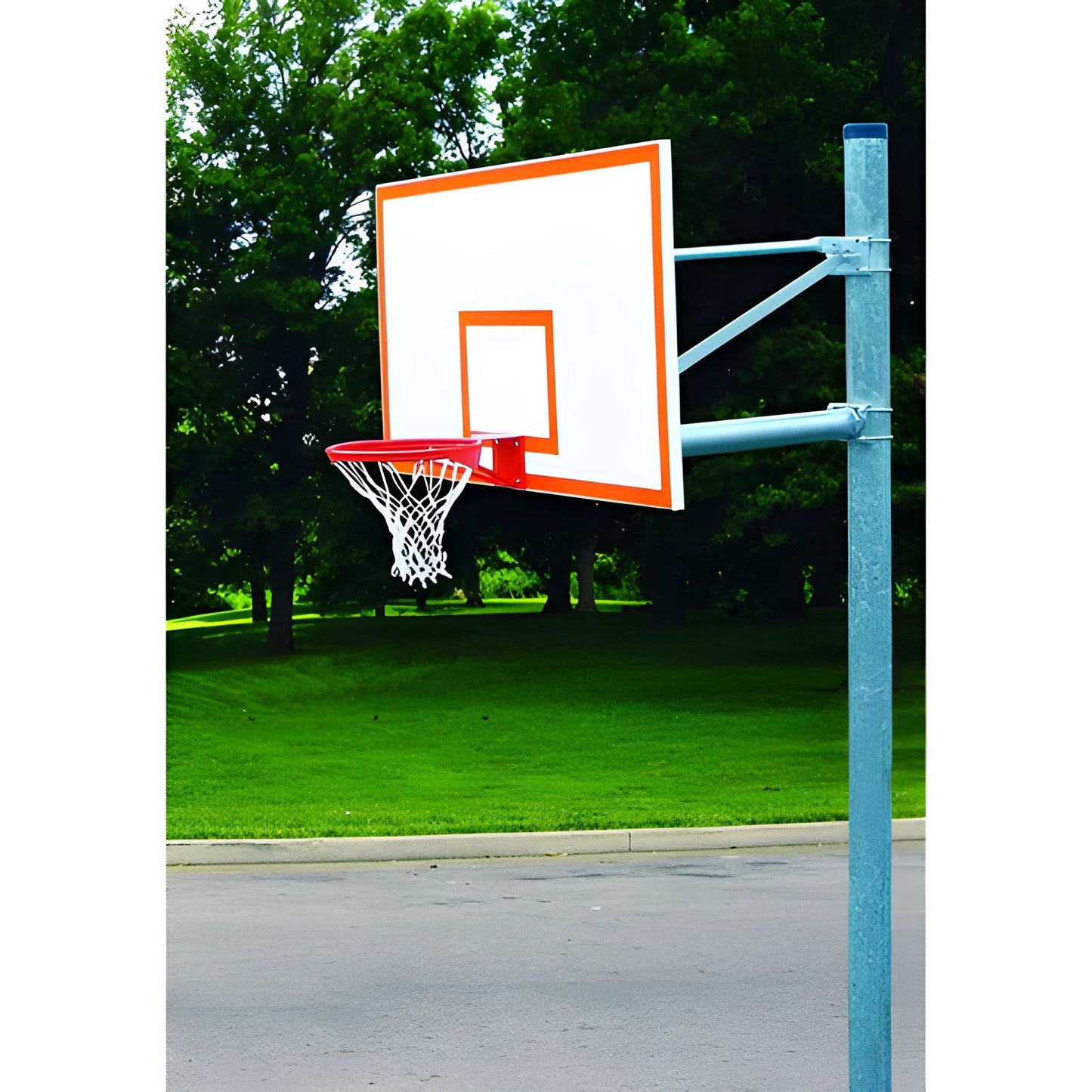 Gared Heavy Duty 5-9/16" O.D. Adjustable Straight Post Basketball Package PK6051 - JoySportStore