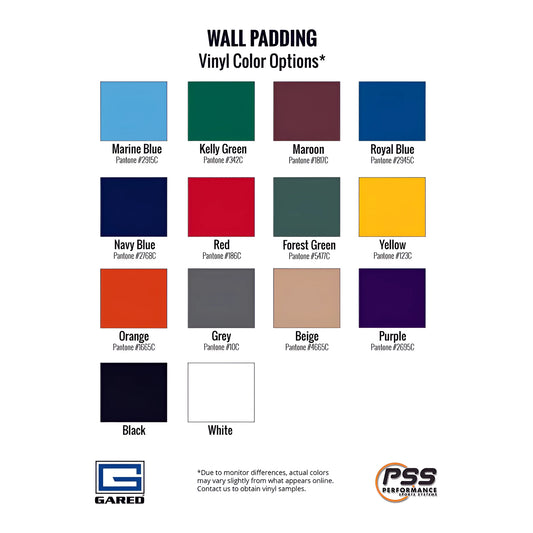 Gared Standard Bonded Foam Wall Pad 2’ x 6’ x 2” 4120 - JoySportStore