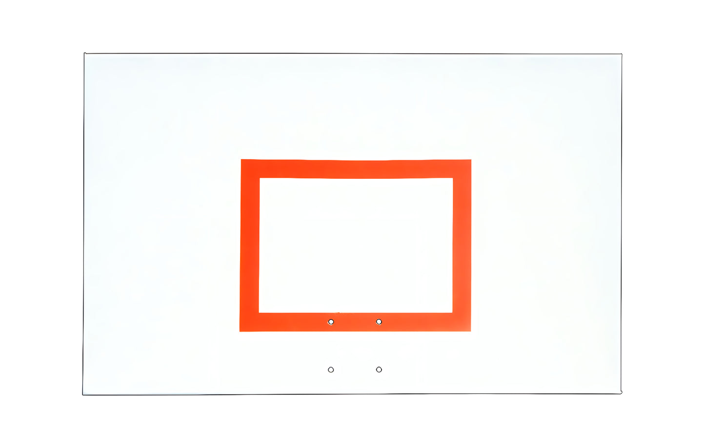 FIRST TEAM basketball backboard with clear glass and red rectangle target for basketball hoop