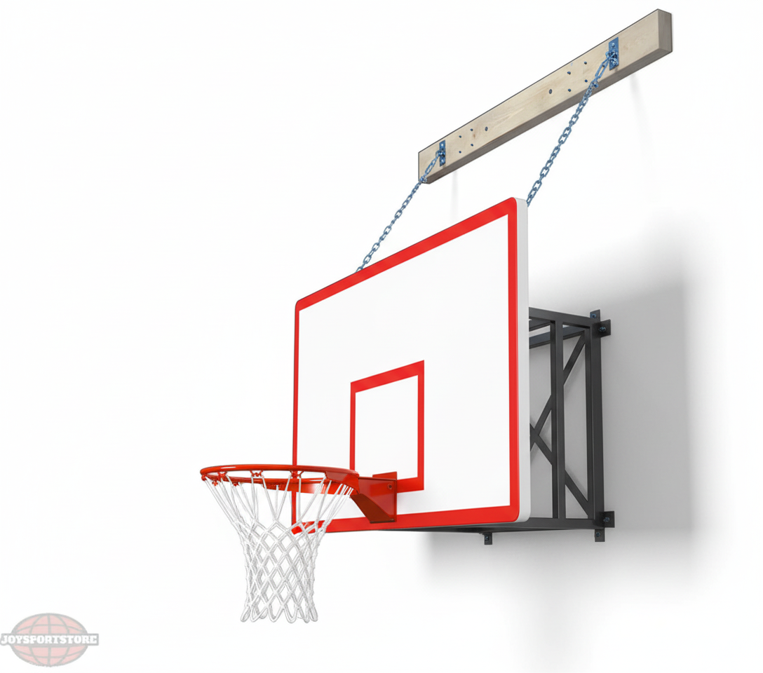 First Team SuperMount46 Performance Wall Mount Basketball Hoop- 42"x72" Fiberglass First Team
