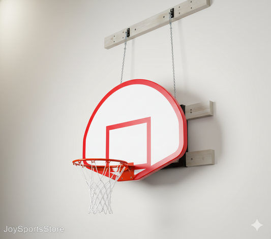 First Team SuperMount46 Rebound Wall Mount Basketball Hoop - 39"x54" Fiberglass First Team
