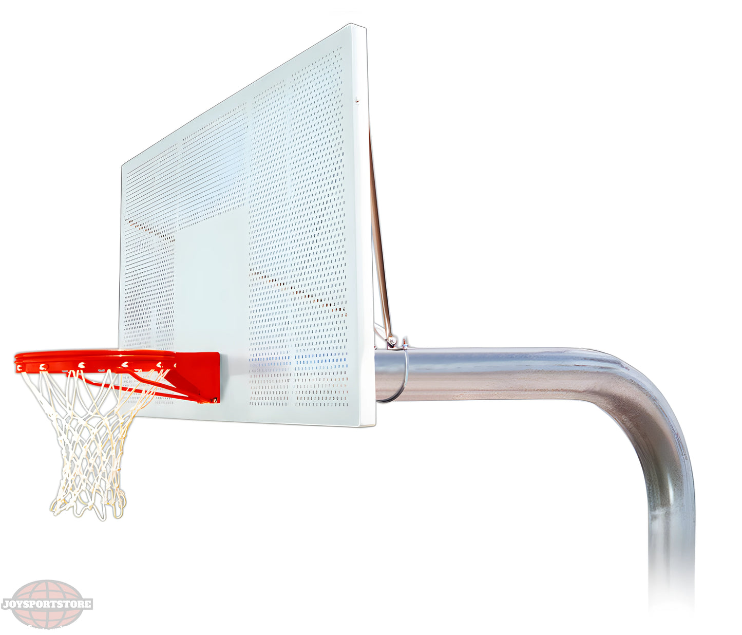 FIRST TEAM In Ground Basketball Hoop with white perforated backboard and red rim