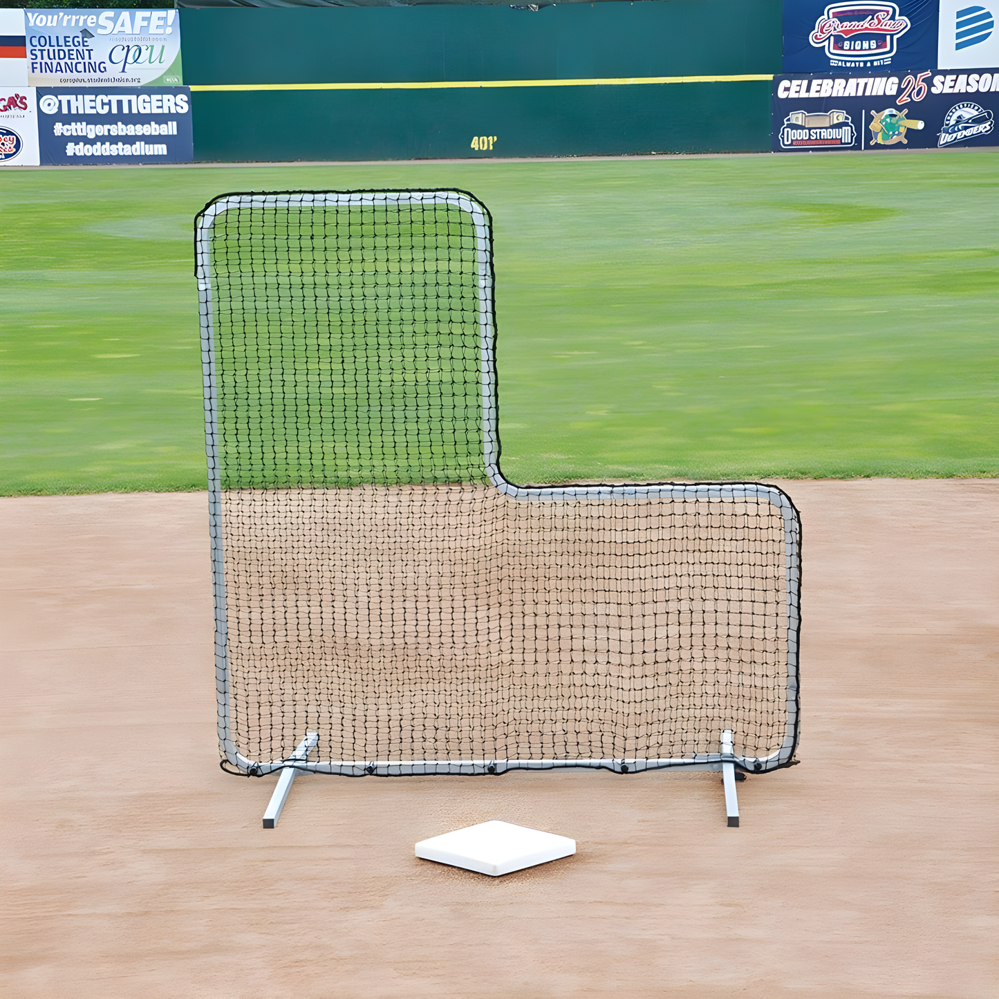 Jaypro Baseball “L” Screen – Classic (7′ × 7′) | Compact, Heavy-Duty Screen for Batting Cages & Bullpens (CFSL)