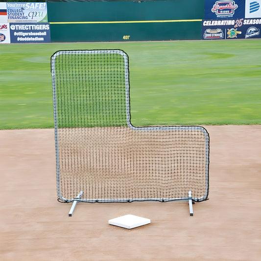 Jaypro Baseball “L” Screen – Classic (7′ × 7′) | Compact, Heavy-Duty Screen for Batting Cages & Bullpens (CFSL) - JoySportStore