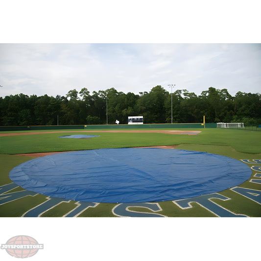 Jaypro Baseball Rain Cover – Round, 18 oz. UV-Treated Vinyl with Ground Stakes | Heavy-Duty Field Tarp – BBRC - JoySportStore