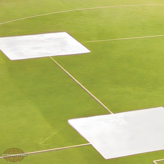 Jaypro Baseball Tarp – 10' Square (3-Base Set) with Ground Stakes – 6 oz. Polyethylene | Model: AFC-BC3 - JoySportStore